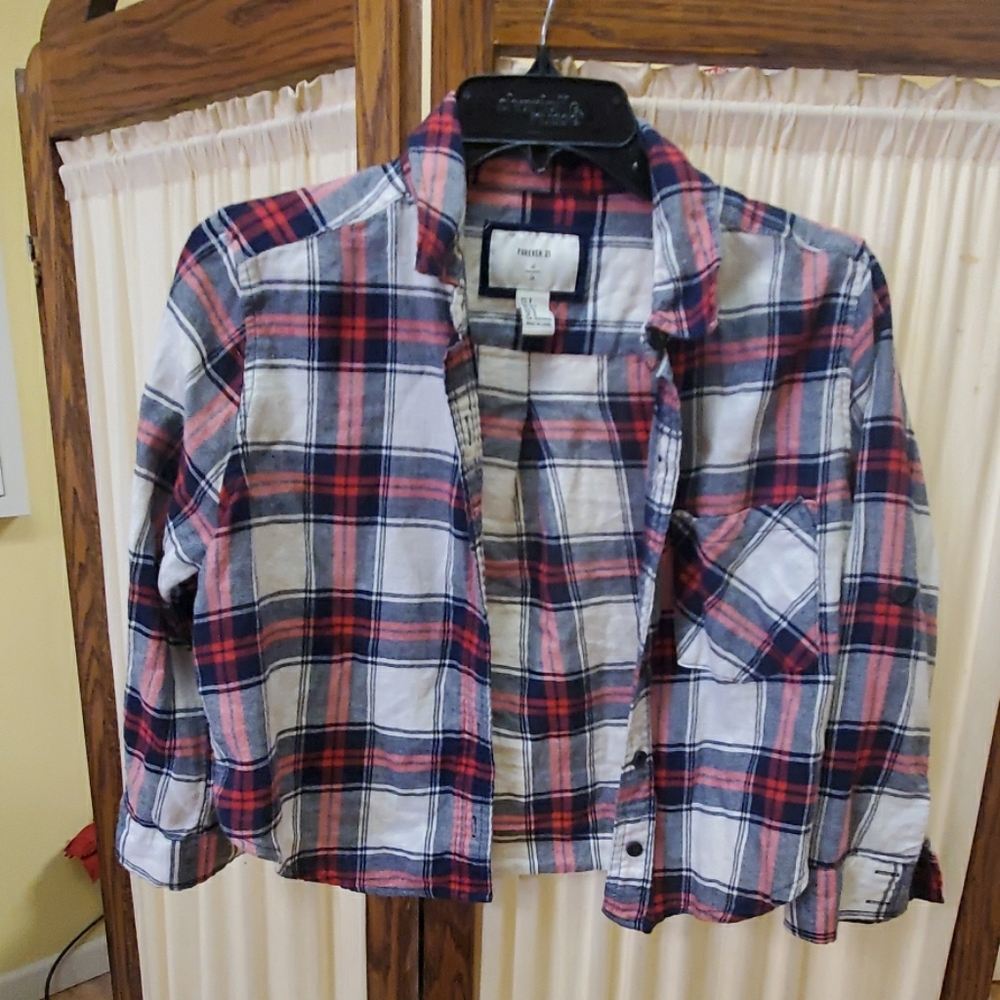Forever 21 cropped flannel